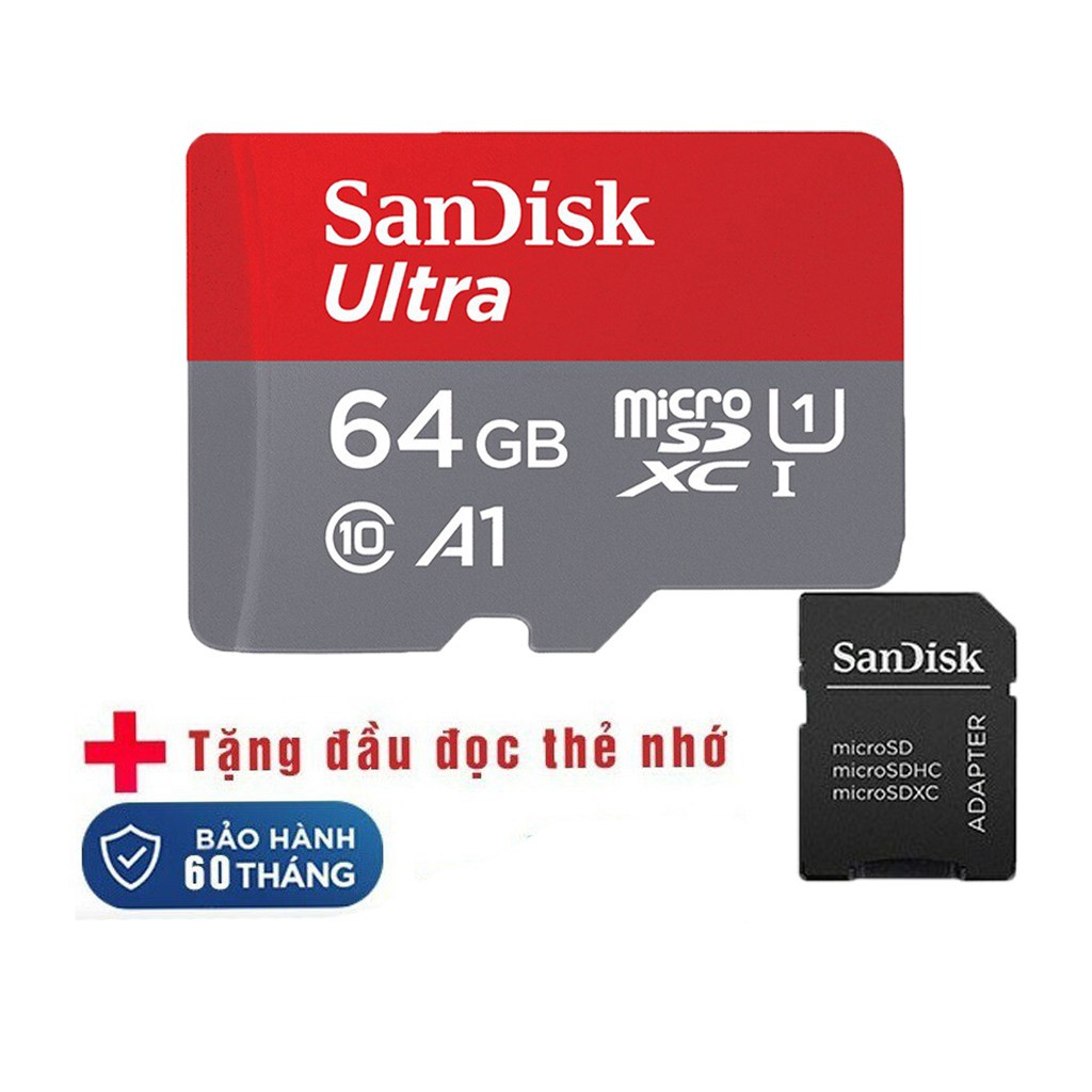 Nơi☫❉℗Thẻ nhớ sandisk 64GB /32Gb/16GB/8GB dùng điện thoại, máy ảnh - tốc độ cao Class 10 Ultra  667x 100MB/s -BH 5 năm
