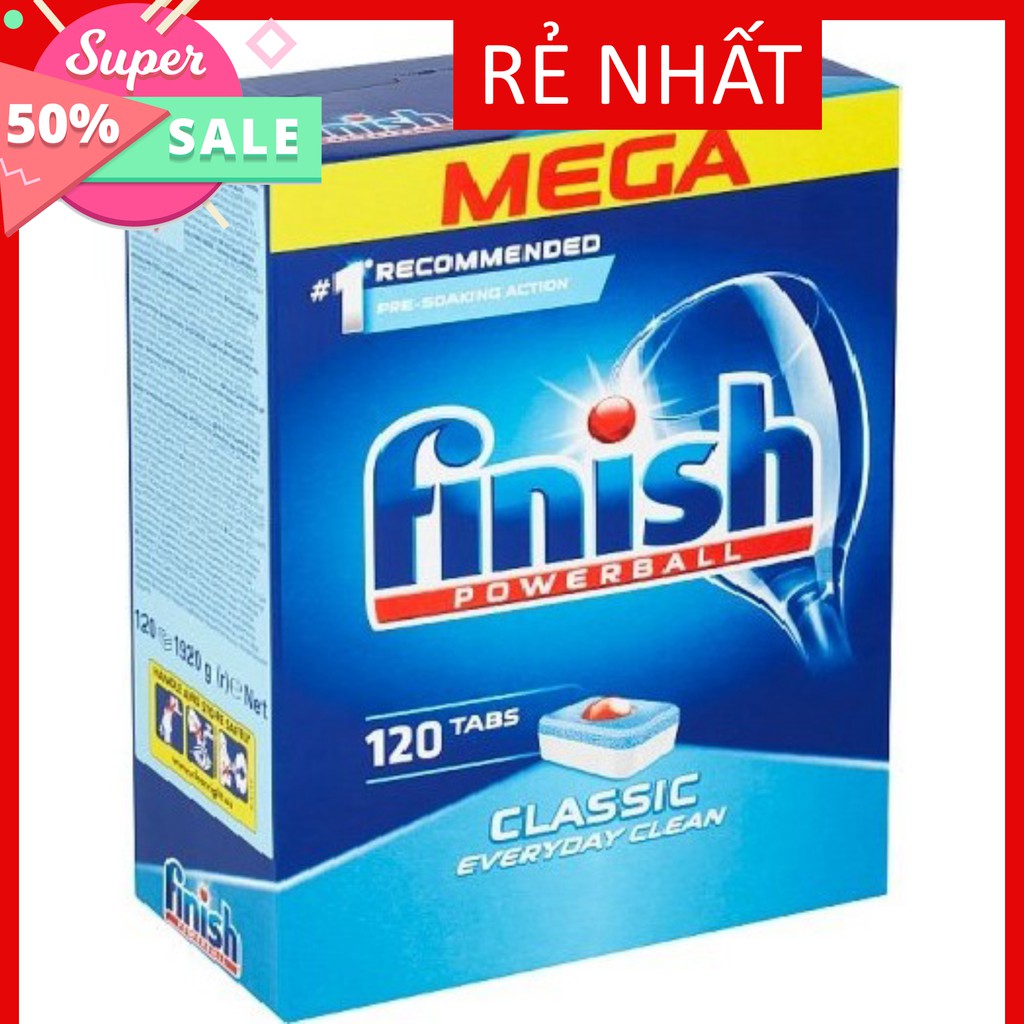 Viên rửa bát finish dùng cho máy rửa bát [Bán lẻ 40 viên]