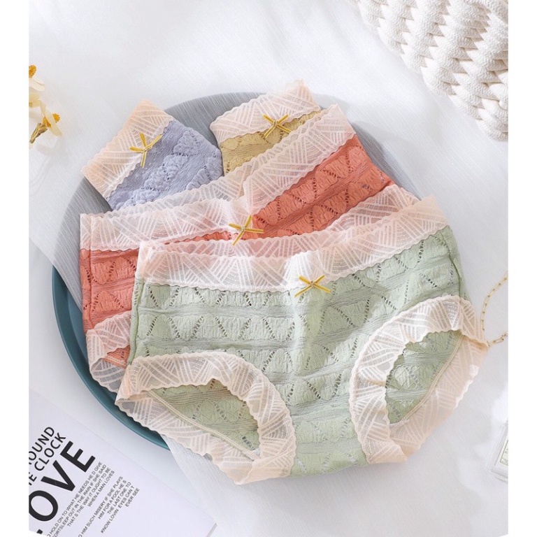 Quần Lót Ren Màu Dễ Thương Mềm Mịn Mẫu Mới Hot 258 nội y xanh giá rẻ, chất đẹp