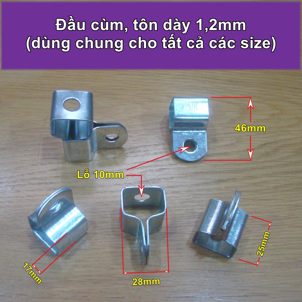 Cùm treo phi 60mm đến 140mm