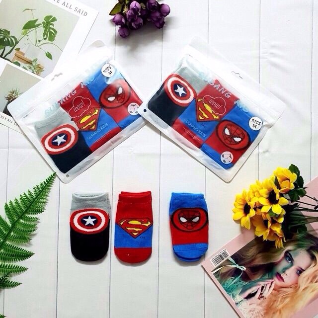 Tất Siêu Nhân  2 đôi cho bé trai