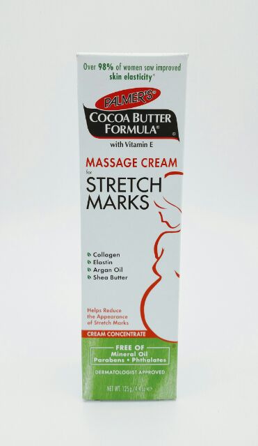Kem ngừa, giảm rạn da Palmer's Cocoa Butter Formula Massage Cream for Stretch Marks cho mẹ bầu 125g