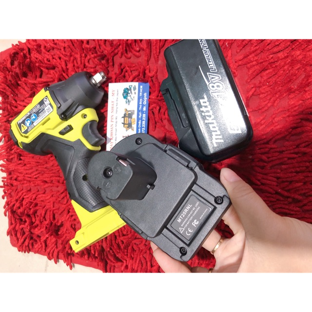 Đế chuyển từ pin makita qua máy Ryobi