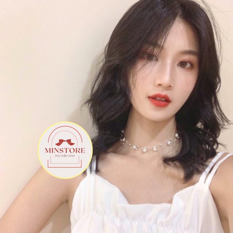 Vòng Cổ Chocker Hạt Ngoc Trai Nhân Tạo  Min Trang Sức Vòng Cổ Độc Đáo Trong Suốt Cực Xinh