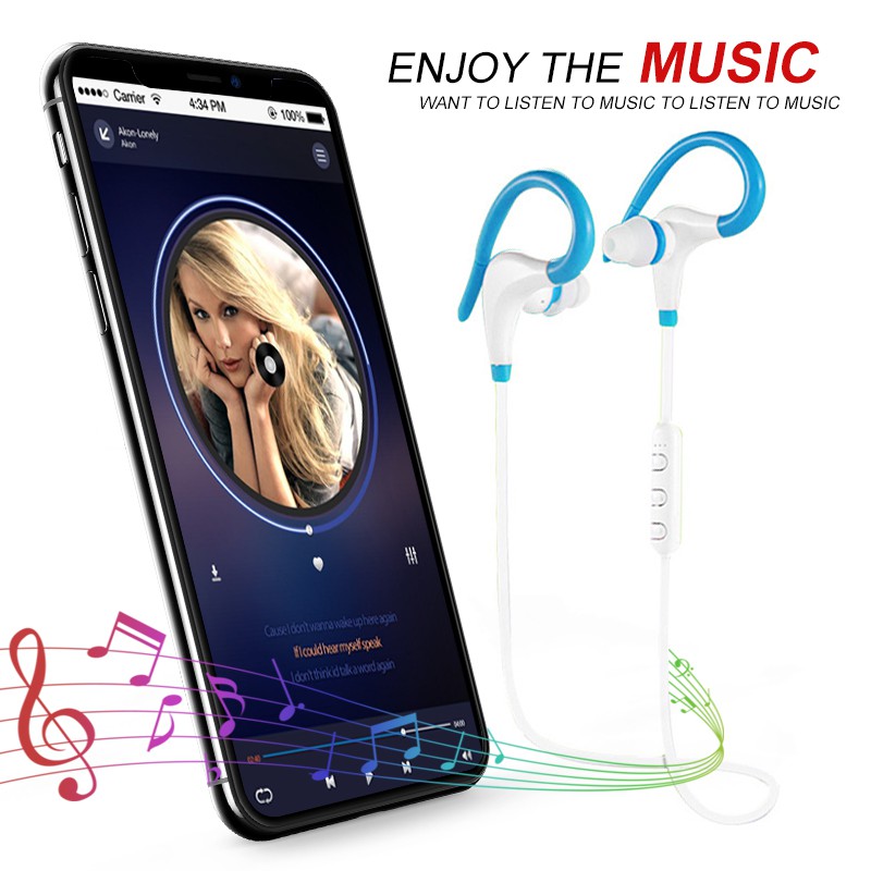♢♢ Waterproof Wireless Sport Stereo Bluetooth 4.1 Headset Earphone In-Ear Headphone With Mic for iPhone Samsung Phone 【Auum1】
