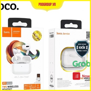 CHÍNH HÃNG Tai nghe Bluetooth V5.0 Hoco DES08, DES08 Pro hỗ trợ hạn chế tiếng ồn, cảm biến, định vị, đổi tên poogroup