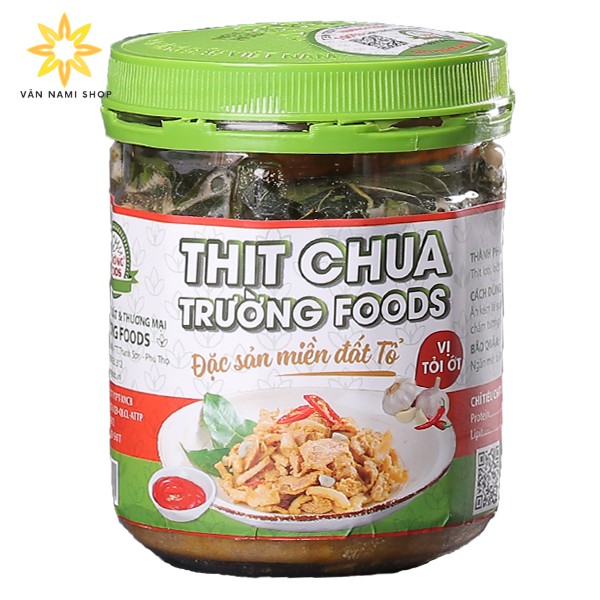 Thịt Chua Vị Tỏi Ớt Trường Foods Đặc Sản Thanh Sơn Phú Thọ Hộp 250 Gram