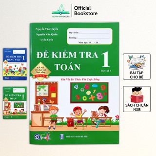 Sách - Combo Đề kiểm tra toán và tiếng việt lớp 1 học kỳ 1 (Kết nối tri thức với cuộc sống) - NPH Qbooks