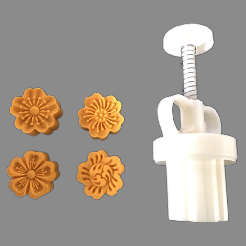 Khuôn làm bánh trung thu 25g hình hoa anh đào chất liệu cấp thực phẩm