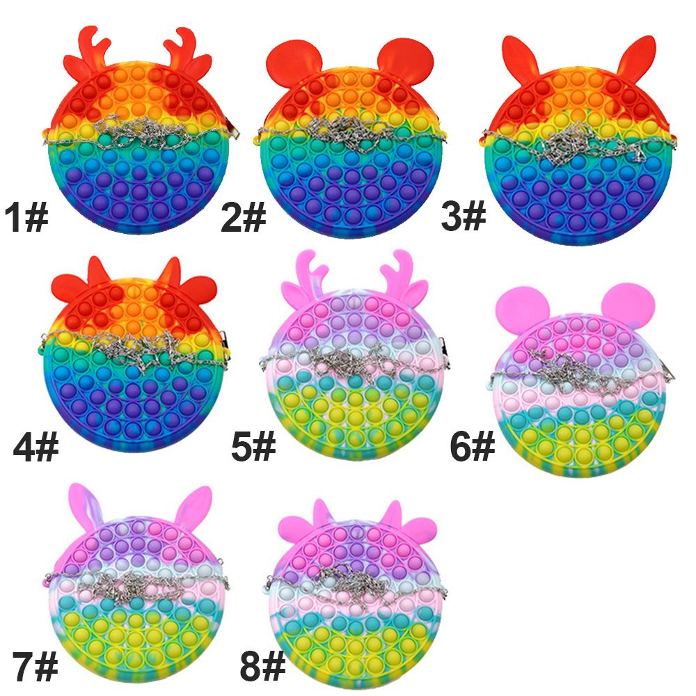 Túi Xách Tay Mihan1 Bằng Silicone Màu Cầu Vồng Thiết Kế Đơn Giản Giảm Căng Thẳng Cho Nữ