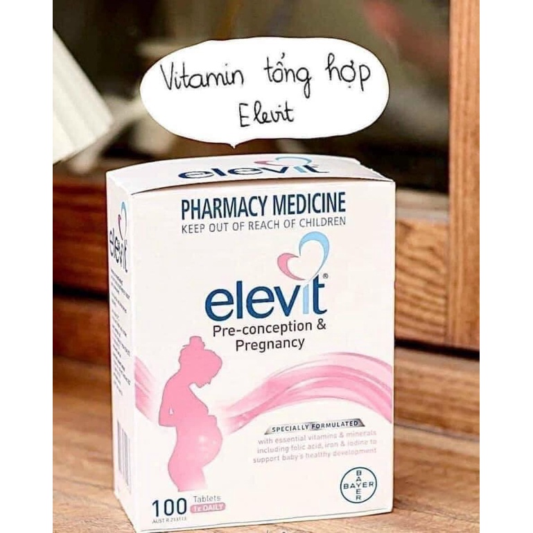 VIÊN UỐNG BỔ SUNG VITAMIN TỔNG HỢP CHO BÀ BẦU ELEVIT PRE-CONCEPTION PREGNANCY HỘP 100 VIÊN CHÍNH HÃNG - 10253