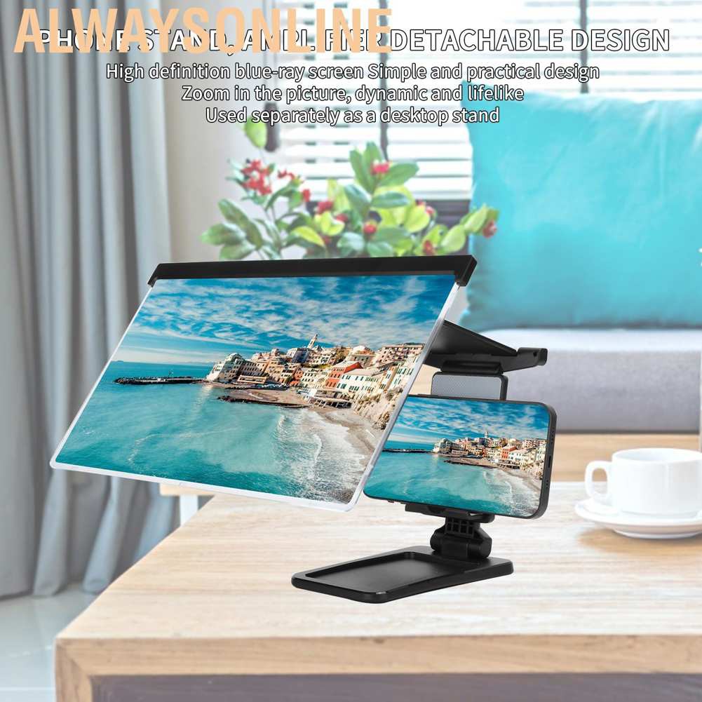 Bộ Khuếch Đại Màn Hình Điện Thoại 3d Alwaysonline L20 12 Inch