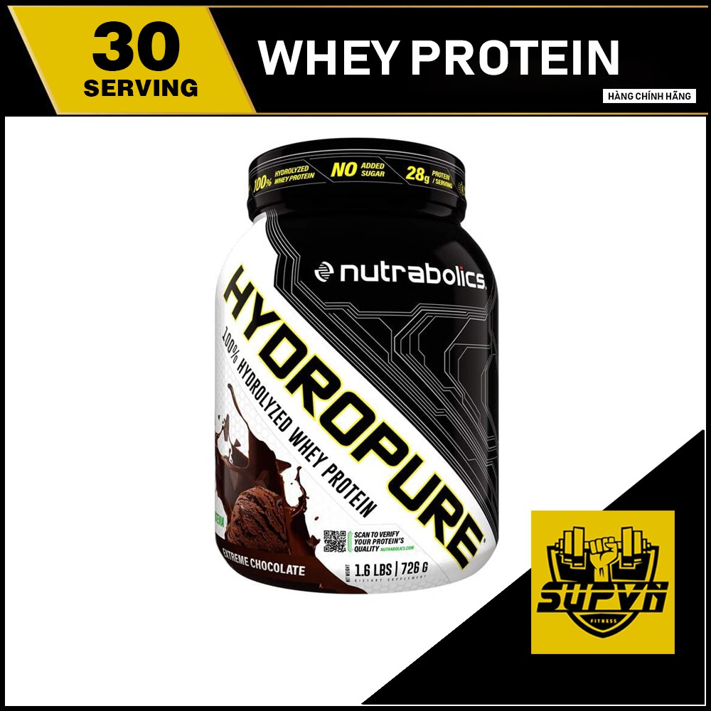 Whey Hydropure Hydrolyzed Nutrabolic - Sữa tăng cơ giảm mỡ whey protein 100% thủy phân tinh khiết hấp thu nhanh  1.9Lbs