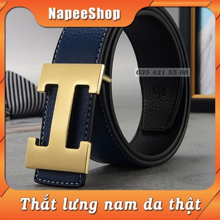 Dây Lưng Da Khoa bấm Công Sở NP101 da thật khóa hợp kim cao cấp