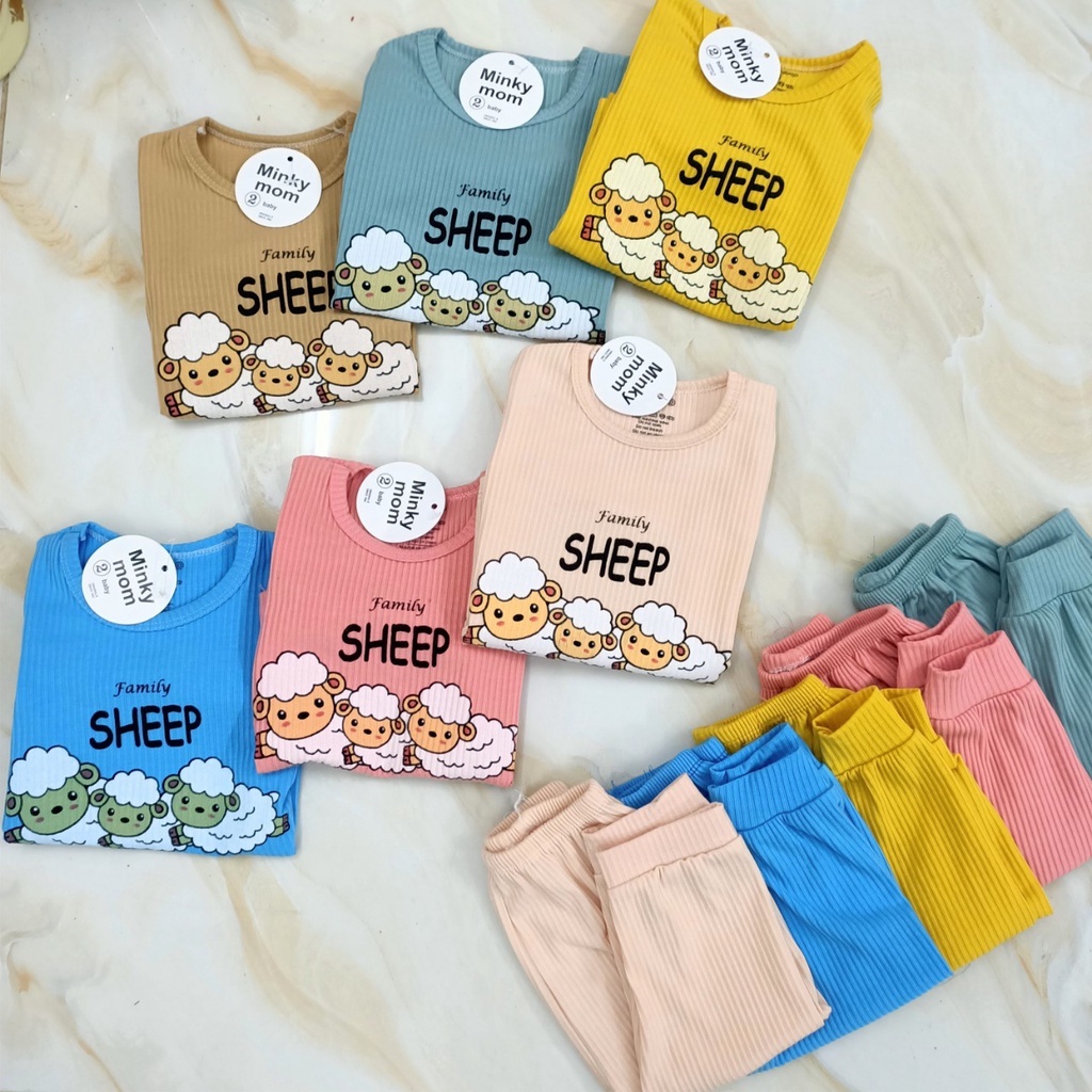 Bộ Dài Tay Cho Bé Trai Bé Gái Minky Mom Tăm Mềm Mịn - Hoạ Tiết Gấu Đáng Yêu - Quần Áo Trẻ Em - Đồ Dài Tay Cho Bé