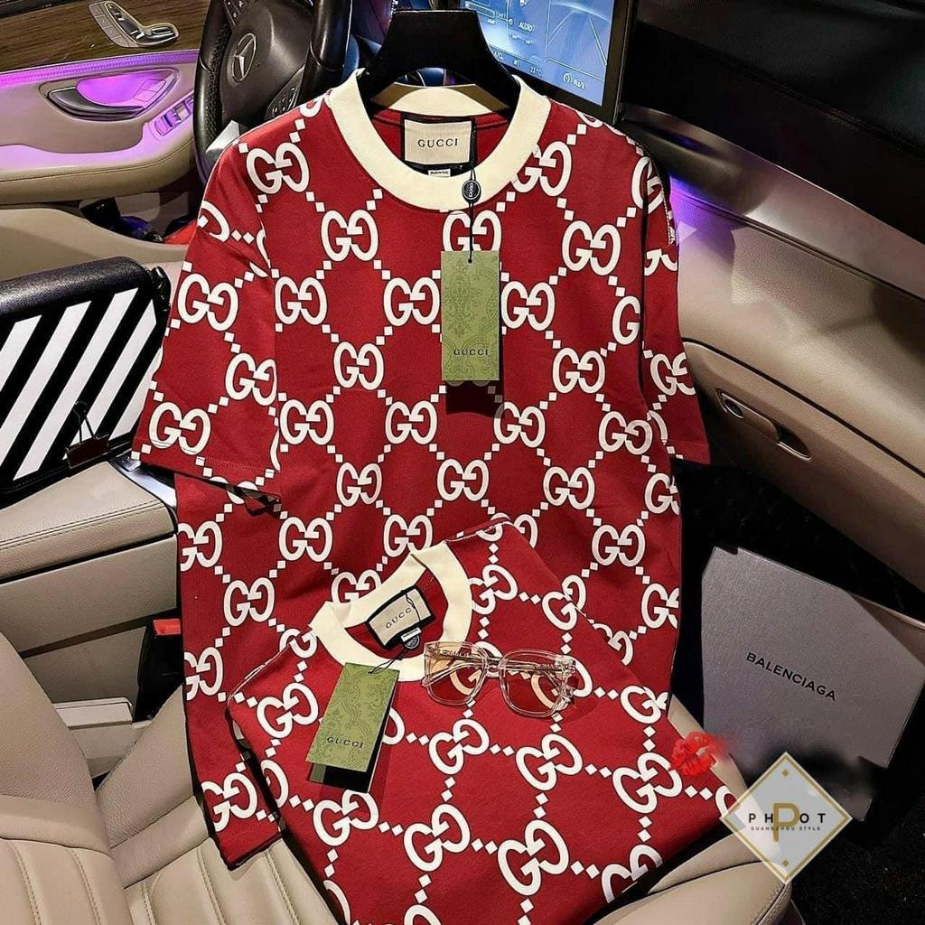 Áo thun Nam Nữ GG toàn thân, chất cotton Form rộng Unisex, sẵn hàng đủ size từ 38-65kg