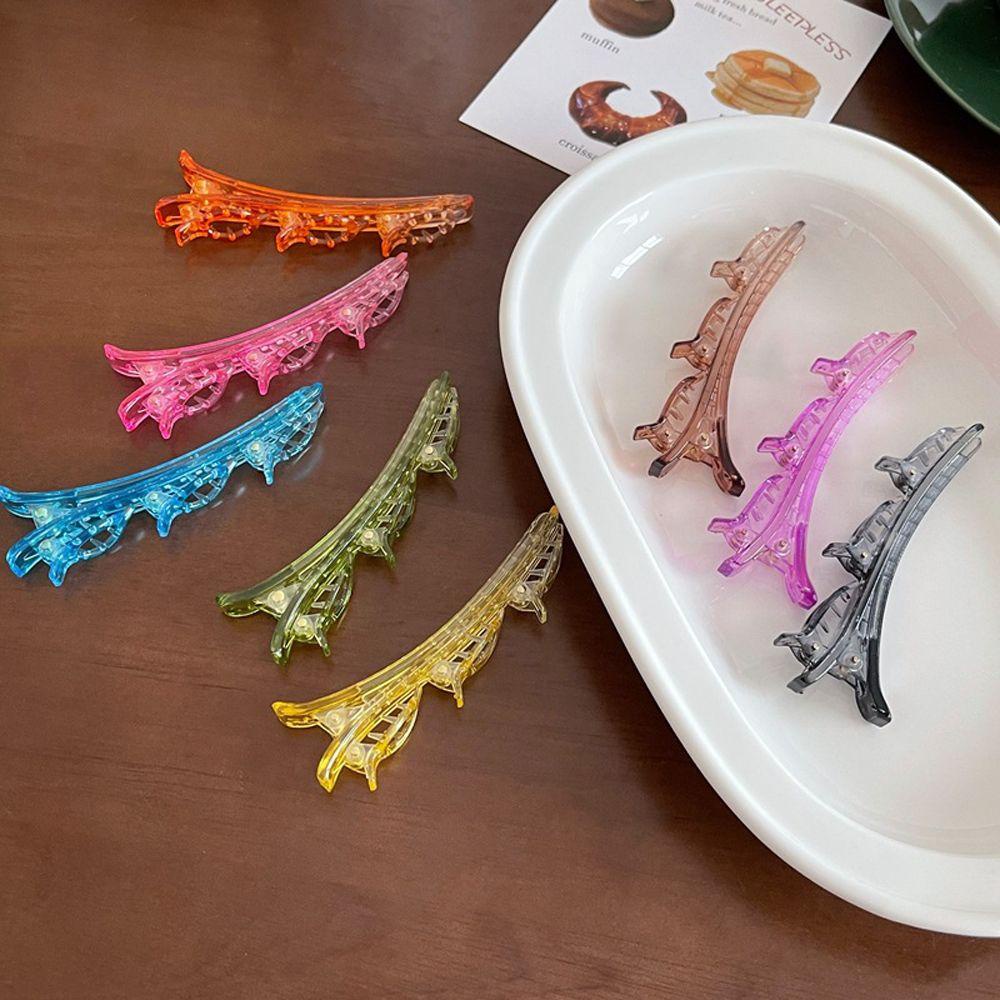 Kẹp Tóc Dạng Thạch Trong Suốt Màu Gradient Đơn Giản Phong Cách Hàn Quốc Cho Bé Gái