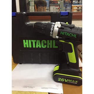 MÁY KHOAN PIN HITACHI 26V  2 PIN (CÓ BÚA)