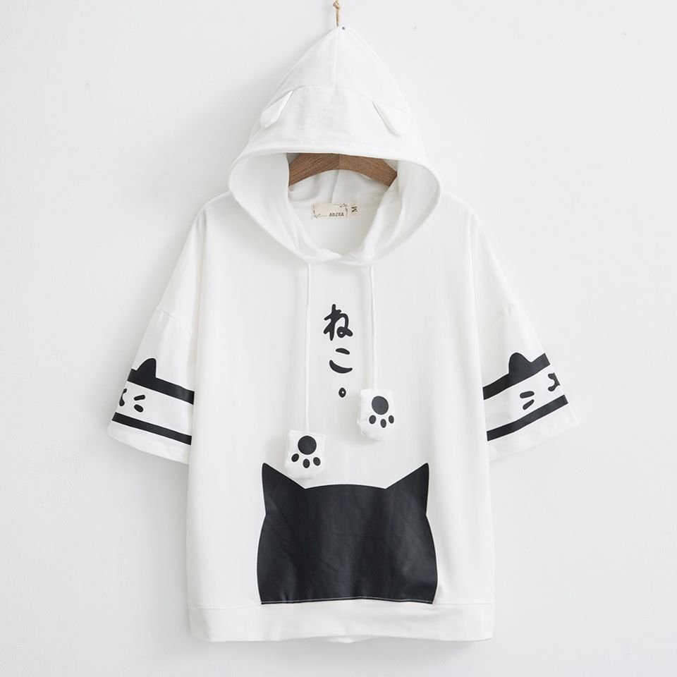 Áo hoodie form rộng,hàng unisex hot hit in hình mèo năng động đủ size từ 45-85kg( mã M4) | WebRaoVat - webraovat.net.vn