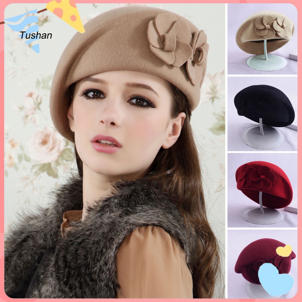 Mũ Beret Phong Cách Pháp Cổ Điển Thời Trang Thu Đông Cho Nữ