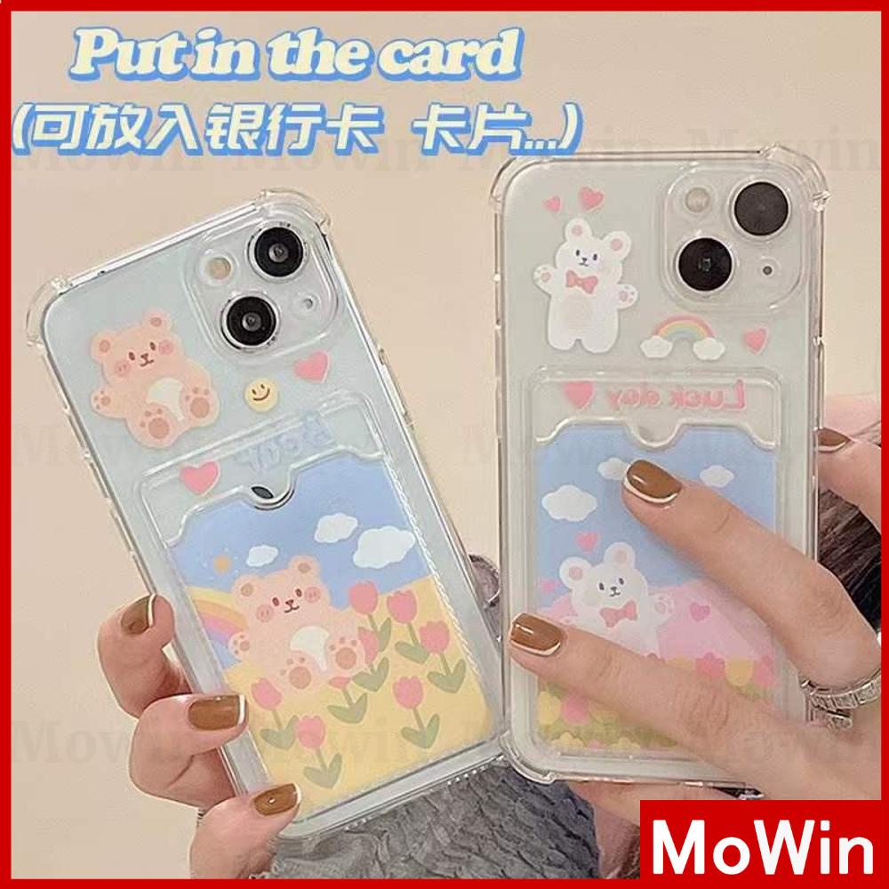 Ốp điện thoại nhựa trong suốt có túi đựng thẻ chống va đập bảo vệ thích hợp cho iPhone 13ProMax 12ProMax 11ProMax 7Plus