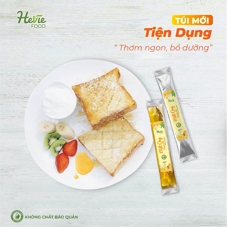 Mật ong hoa nhãn nguyên chất 20g Heviefood