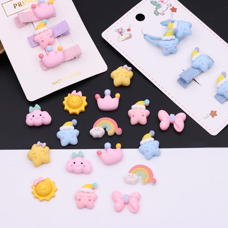 Phụ Kiện Ghim Trang Trí Giày Crocs Hình Ngôi Sao / Bánh Quy / Vương Miện / Đám Mây / Cầu Vồng Hoạt Hình Xinh Xắn