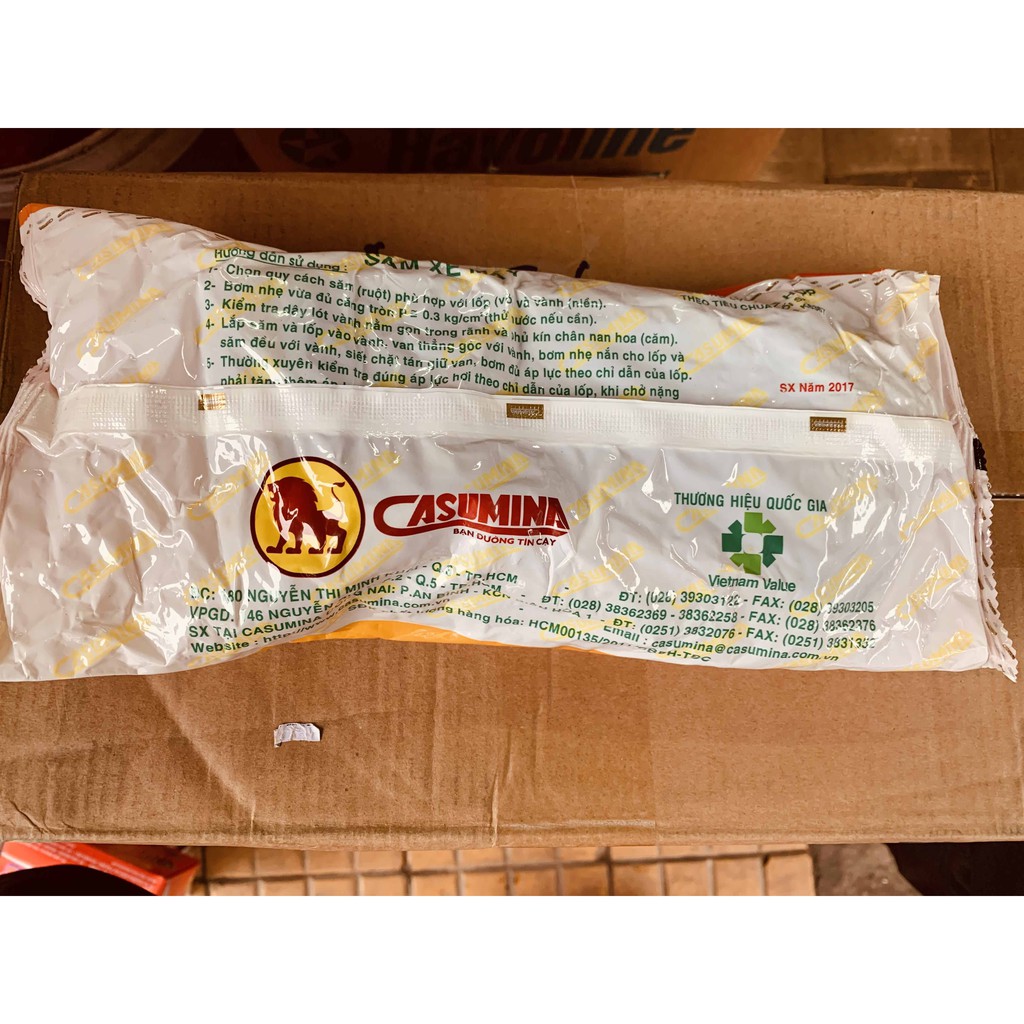Săm ruột Casumina chỉ trắng gói 2.25/2.50-17 (70/90-17)