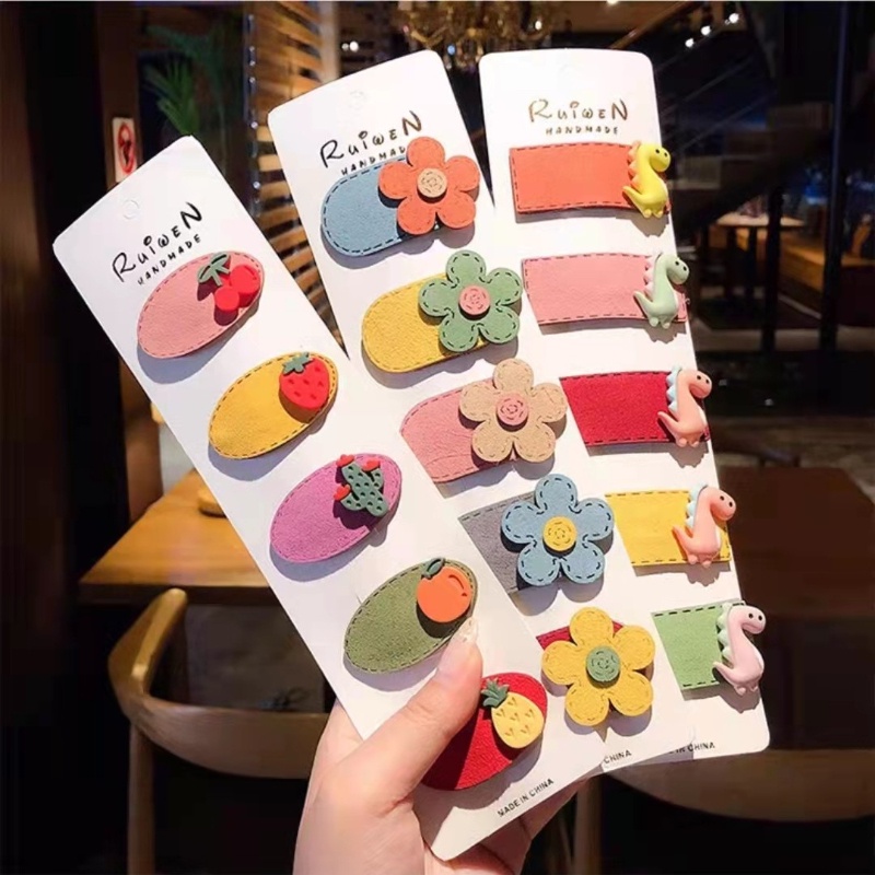 Kẹp Tóc Hình Thỏ / Vịt Vàng Hoạt Hình Phong Cách Hàn Quốc Cho Bé Gái