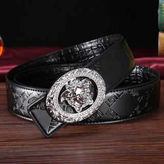 Thắt Lưng Da Màu Đen Cổ Điển Hiệu Versace Thời Trang