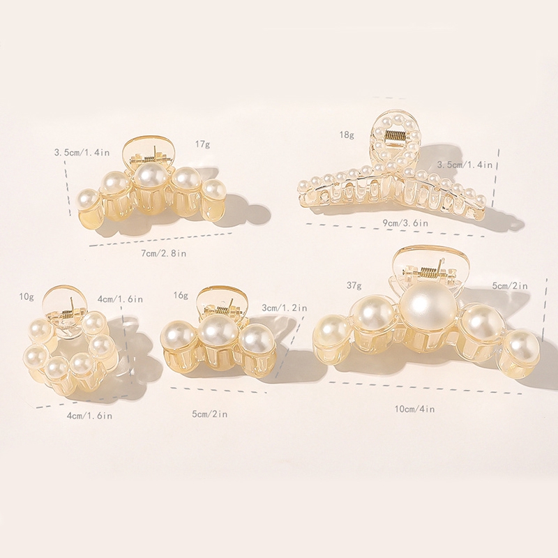 Kẹp tóc đuôi ngựa có ngạm đính ngọc trai xinh xắn thanh lịch