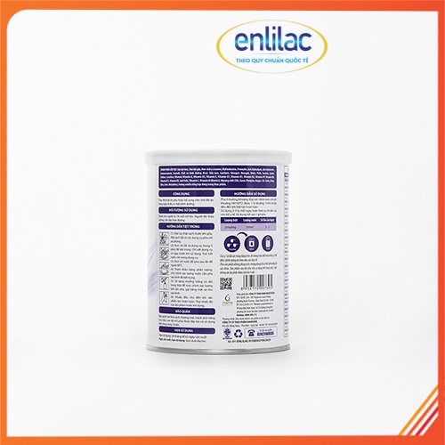 Sữa bột Enlilac Diabetes - 400gr, sữa dinh dưỡng cho người bệnh tiểu đường, giúp ổn định đường huyết