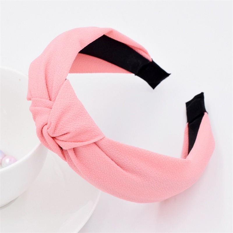 Băng Đô Vải Chiffon Màu Trơn Thắt Nút Đơn Giản Phong Cách Hàn Quốc Cho Nữ