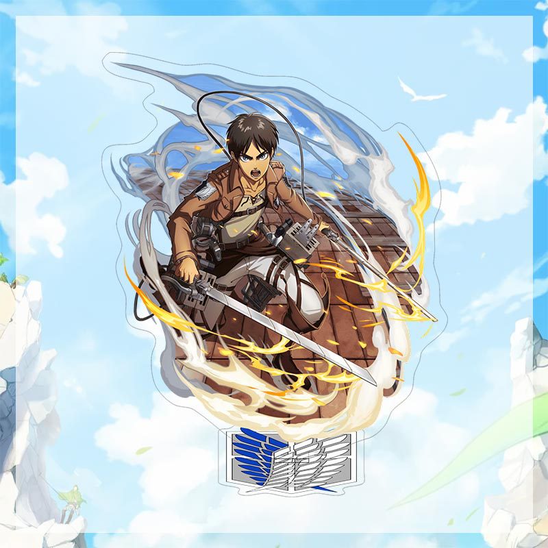 Mô hình nhân vật Eren Jaeger trong phim Attack on Titan bằng Acrylic trang trí bàn làm việc