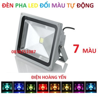 Đèn pha led RGB 20w đổi màu tự động