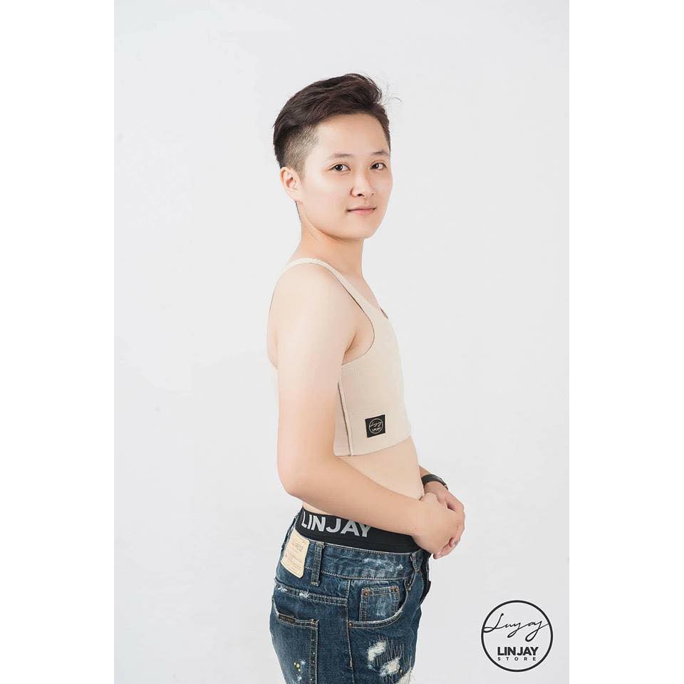 Áo lót định hình chuyên dụng cho TOMBOY, SB, TRANS có quai LINJAY vải cotton thoáng mát, nhiều kích thước - áo nịch