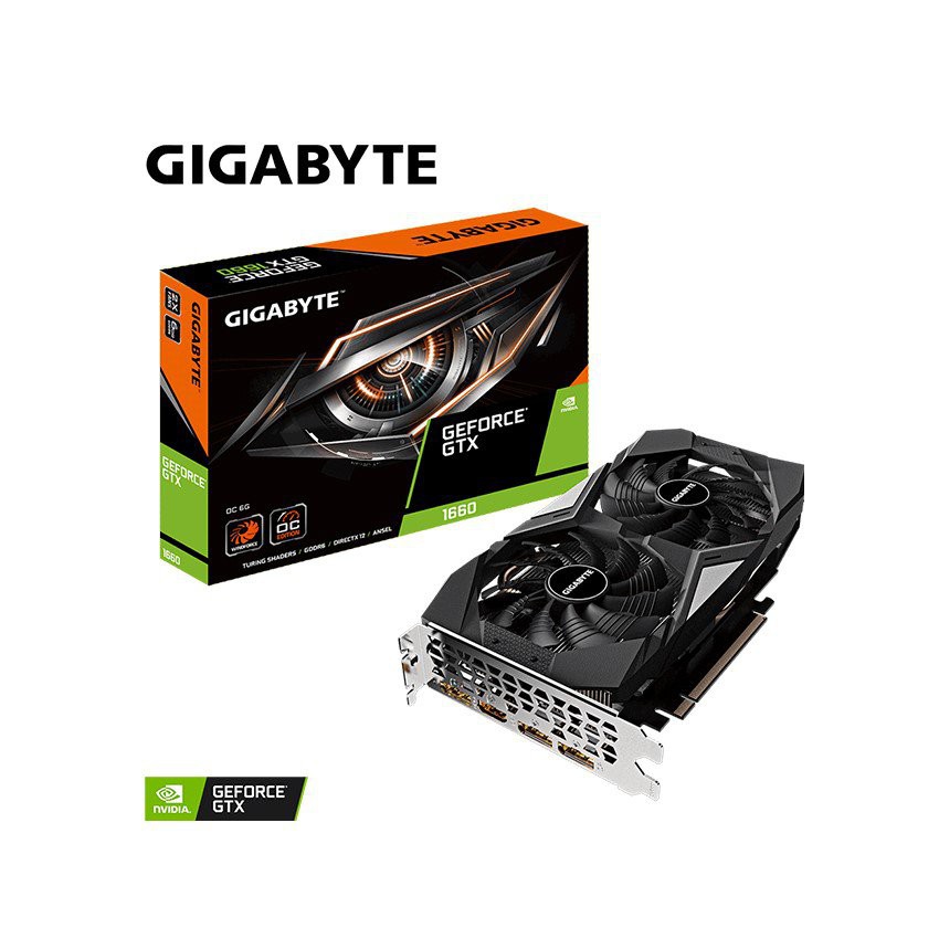 Card đồ họa VGA Gigabyte GTX 1660 OC (6GB/DDR5/192bit/2FAN) BH 3 Năm | BigBuy360 - bigbuy360.vn