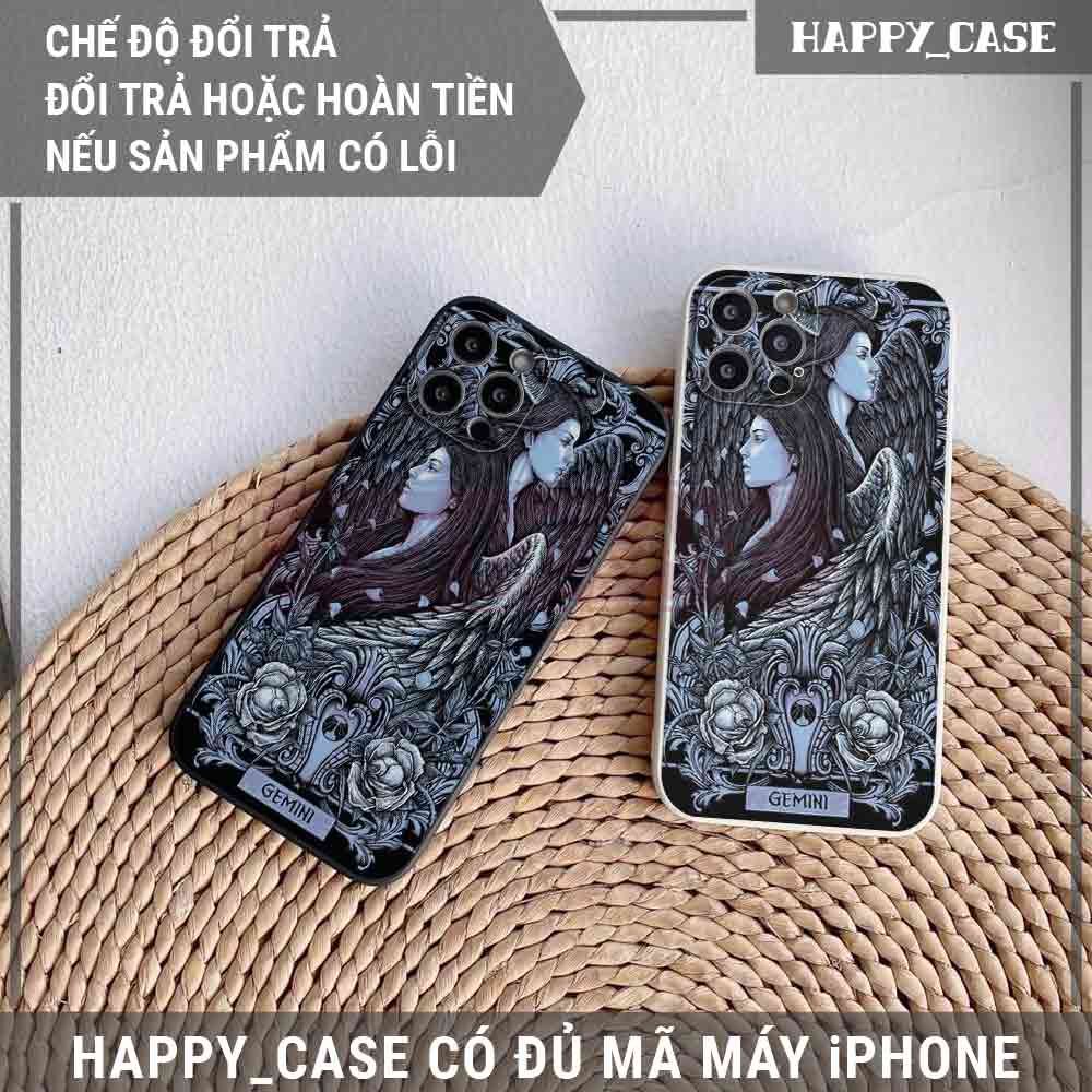 Ốp iPhone HD449 Hình Song Tử Cung Hoàng Đạo Gemini Chống Sốc iPhone Happy Case