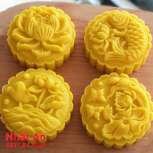 Khuôn trung thu lò xo Hoa sen cá chép (Có 2 size)