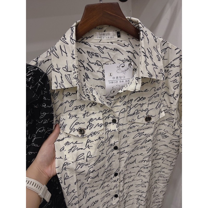 [Mã WASTUP giảm 10% tối đa 30K đơn 99K] Áo Sơ Mi Chữ Bigsize Đen Trắng | BigBuy360 - bigbuy360.vn