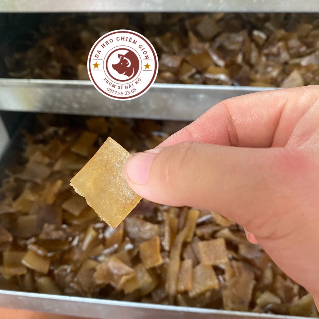 Da heo khô về tự chiên,rán chế biến 1kg