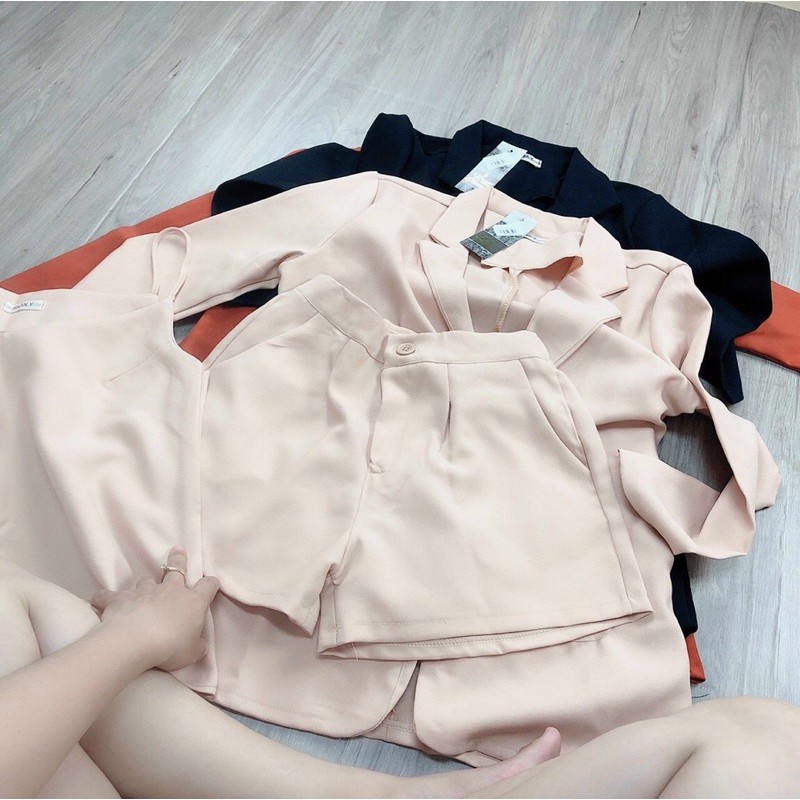 set bộ vest nữ 3 món , set vét hàn quốc siêu xinh