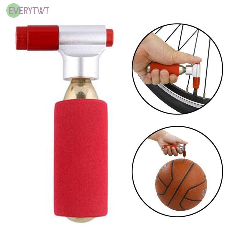 1* Portable CO2 Inflator Bicycle Air Pump Ball Cycling Mountain Bike Tire Pump~