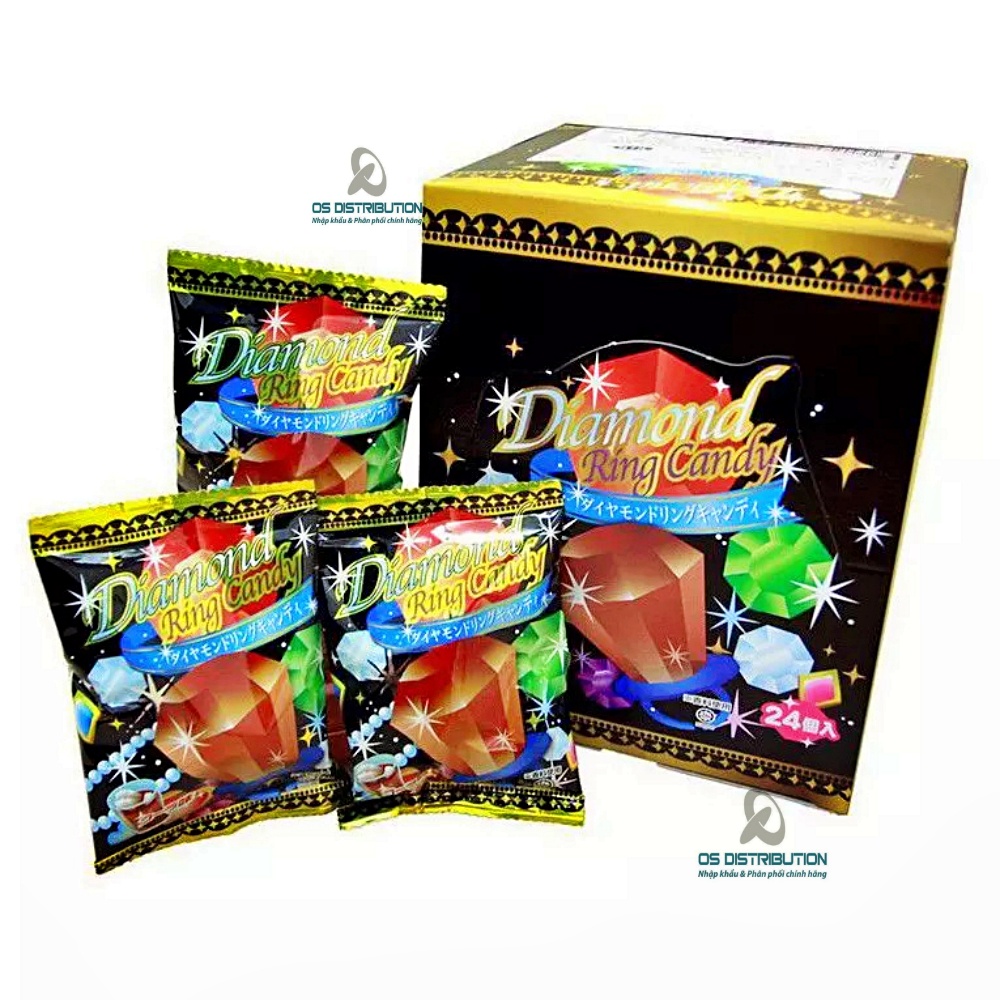 Kẹo mút nhẫn kim cương Nhật Bản Diamond Ring vị hoa quả Yaokin