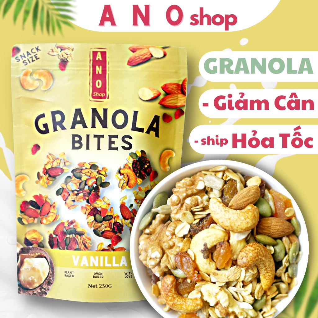 Granola Giảm Cân, Siêu Hạt. Ngũ Cốc Ăn Kiêng Siêu Hạt ANO Hỗ Trợ Giảm Cân Hiệu Quả