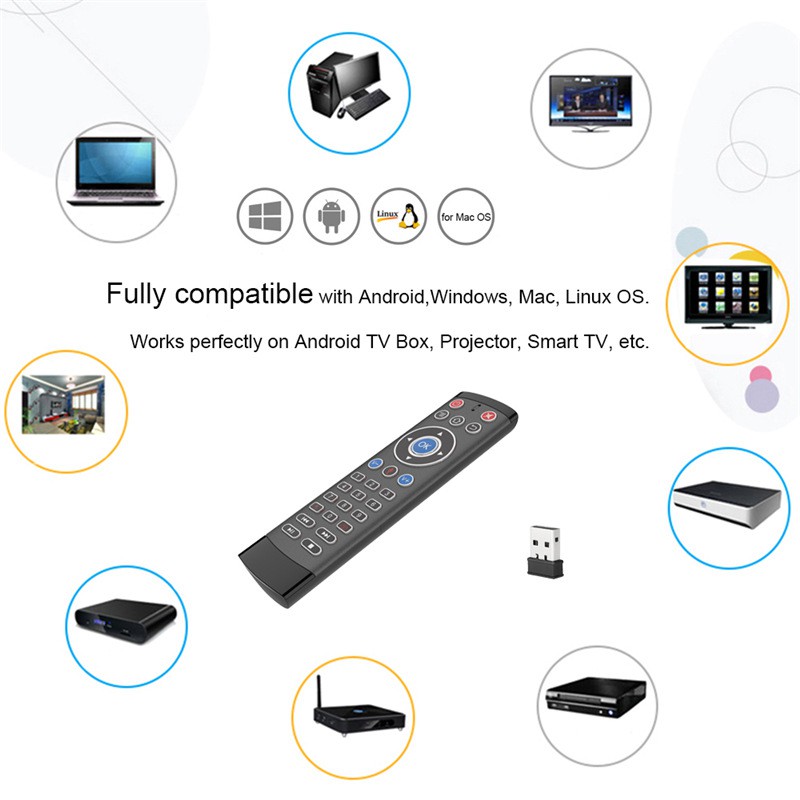 Chuột Bay Điều Khiển Bằng Giọng Nói Thông Minh 2.4ghz Cho Android Box Tv Pc Tts