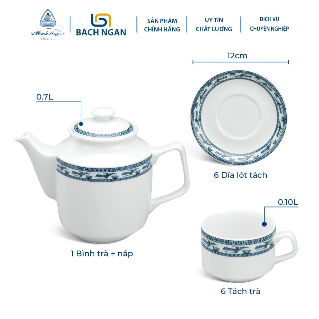 Bộ Trà Minh Long Jasmine 0.7L Chim Lạc 01071138503