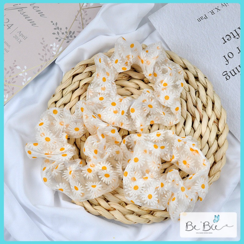 Scrunchies hoa cúc trắng daisy dễ thương BeBie - BP171