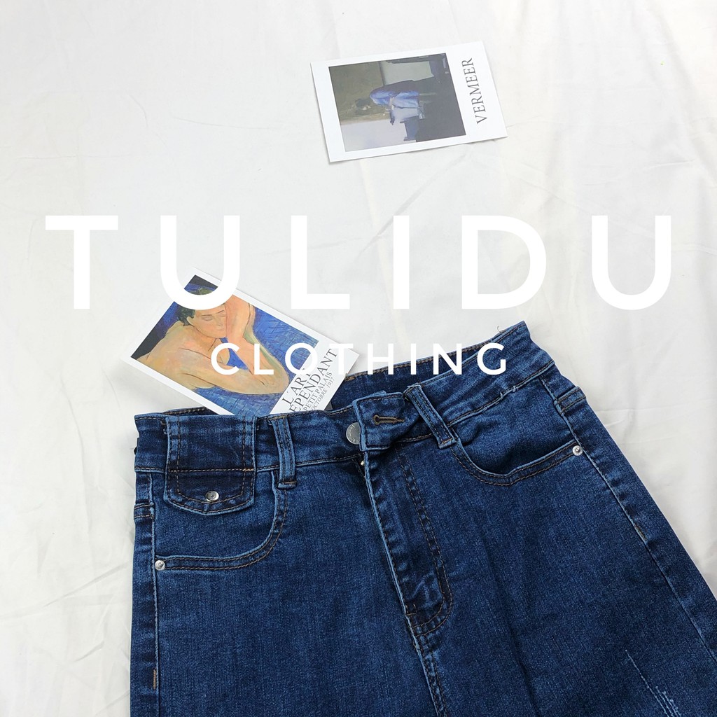 Quần Jean Ống Rộng "Uri Jeans" Tulidu, Ống Đứng Rộng Chất Co Giãn Vải Cotton Jeans Cao Cấp [S90] | BigBuy360 - bigbuy360.vn