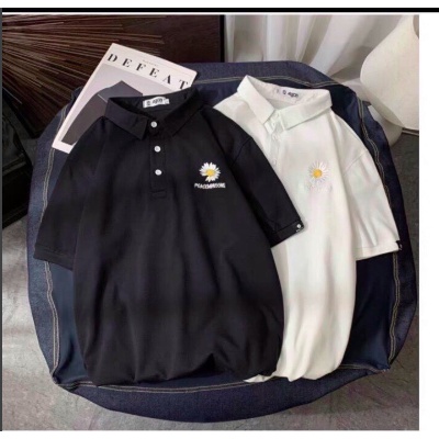 Áo Phông POLO Nữ Có Cổ Form Rộng In Hình Hoa Cúc Siêu Dễ Thương Tay Lỡ Chất Thun Cotton Mềm Mát TTQ0020
